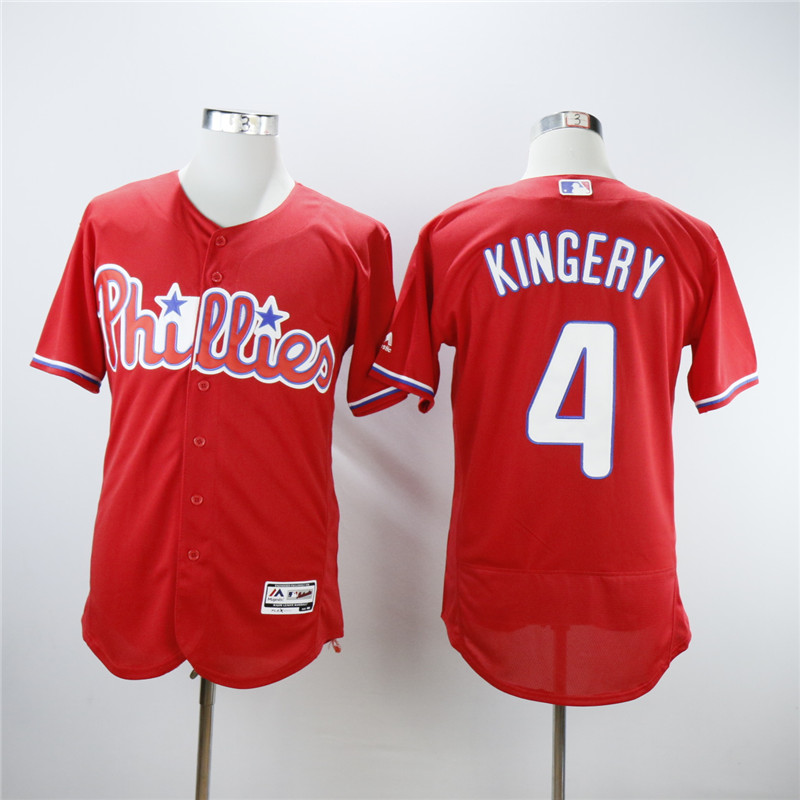 Men Philadelphia Phillies #4 Kingery Red Elite MLB Jerseys